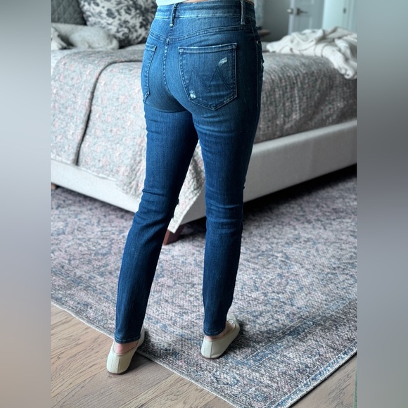MOTHER The Pixie Skinny Button Fly Denim Jeans in Echoes Size 28 - Picture 4 of 8